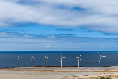 Wind turbines in the coast