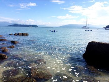 Scenic view of sea against sky