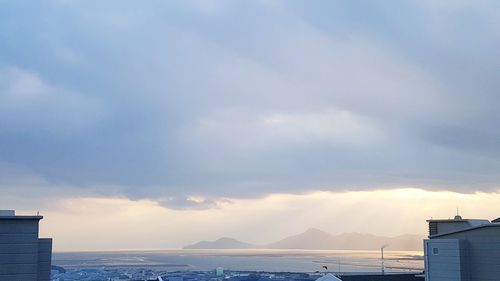 View of sea against cloudy sky