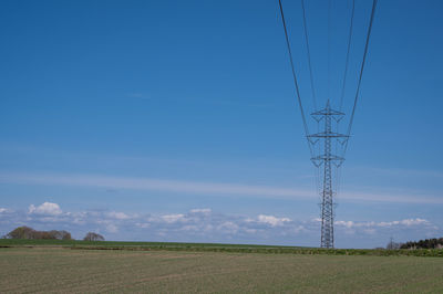 High voltage mast in danish landscape