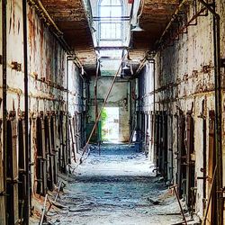 Interior of abandoned building