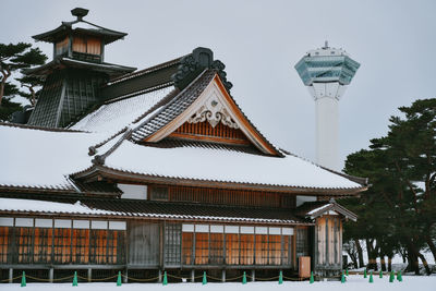 Low angle view of building against sky