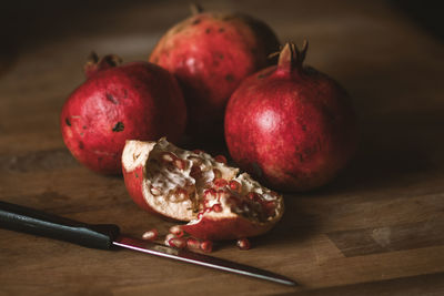 Close-up of fruits on table