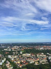 High angle shot of cityscape