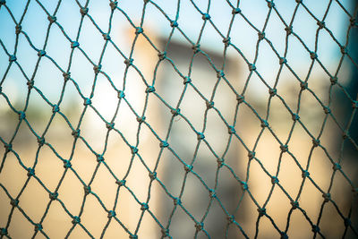 Detail shot of fence against blurred background
