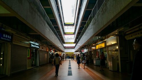 View of illuminated city street