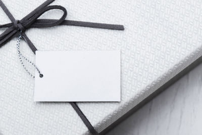 High angle view of pen on table