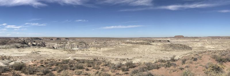 Scenic view of desert against sky