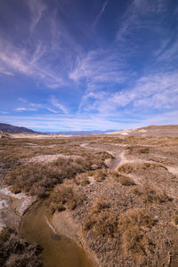 Scenic view of desert against sky