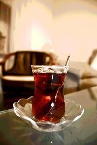 Close-up of drink on table