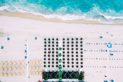 High angle view of swimming pool