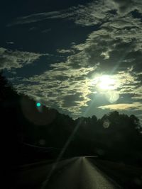 Road against sky during sunset