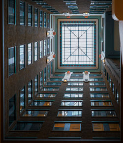 Directly below shot of skylight in building