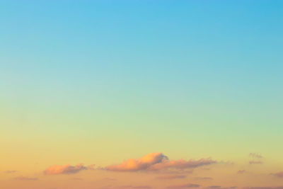 Low angle view of sky during sunset