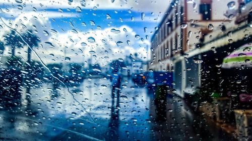 Water drops on car window