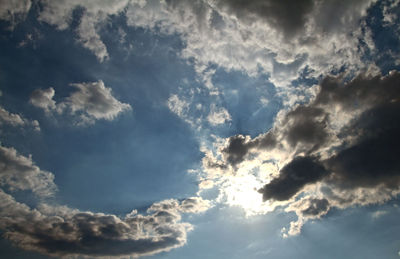 Low angle view of clouds in sky