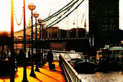 View of bridge against cloudy sky