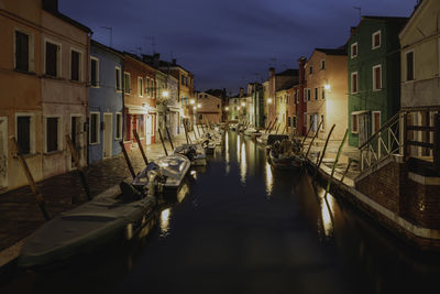 Canal amidst buildings in city