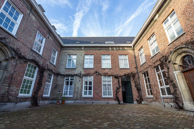 Low angle view of building against sky