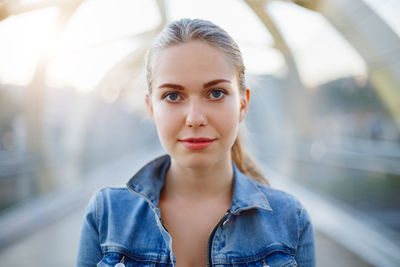 Portrait of beautiful young woman