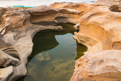 Rock formations at seaside