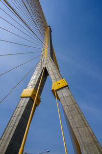 Low angle view of bridge against sky