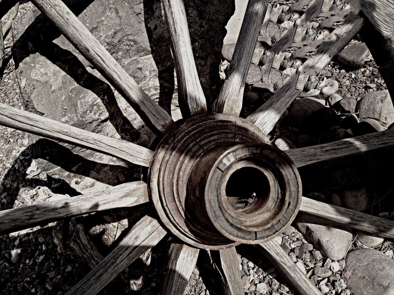 metal, old, abandoned, rusty, wheel, damaged, metallic, obsolete, close-up, deterioration, high angle view, run-down, machine part, built structure, weathered, pipe - tube, no people, day, part of, sunlight