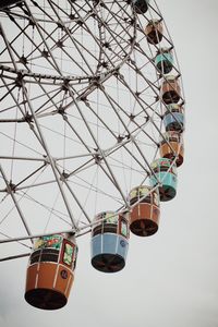 Low angle view of ferris wheel against clear sky