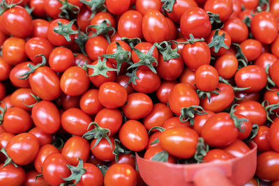 Full frame shot of tomatoes for sale at market stall