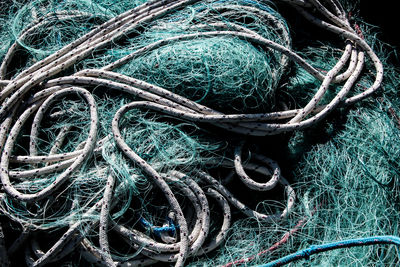 Full frame shot of fishing net