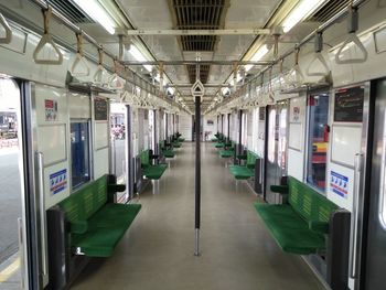 Empty subway train