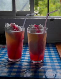 Close-up of drink on table