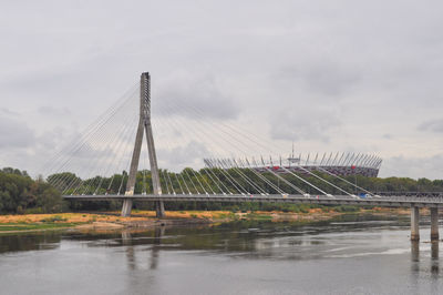 Bridge over river against sky