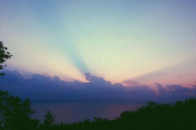 Scenic view of landscape at sunset