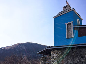 Low angle view of built structure against sky