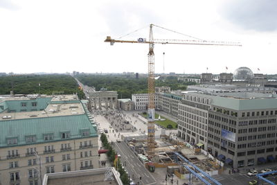 Construction site against sky