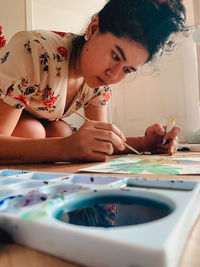 Portrait of a girl looking away