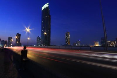 Illuminated city at night