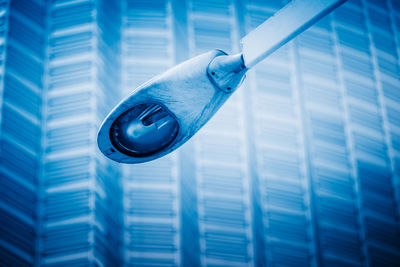 Close-up of blue drinking glass