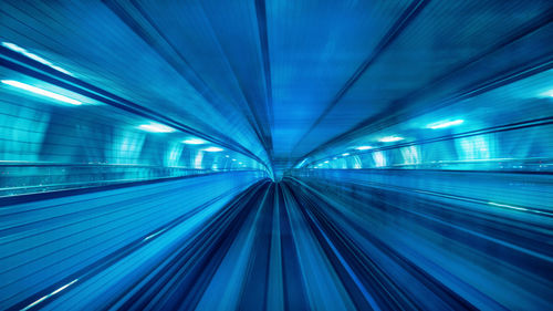 Full frame shot of illuminated tunnel