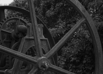 Close-up of rusty wheel