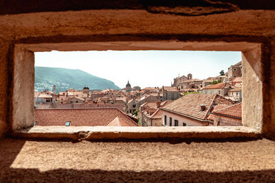 View of dubrovnik old city from the top