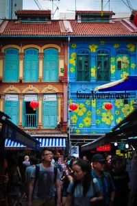 Group of people standing on steps