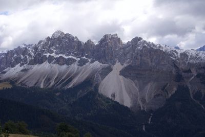 View of mountain range in winter