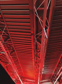 Low angle view of illuminated construction site