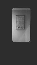 Close up of electric lamp against black background