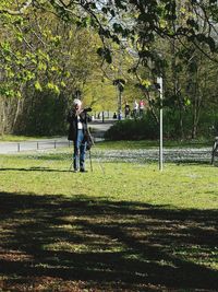 Man standing in park