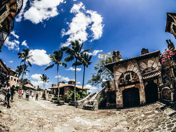 Low angle view of historical building against sky