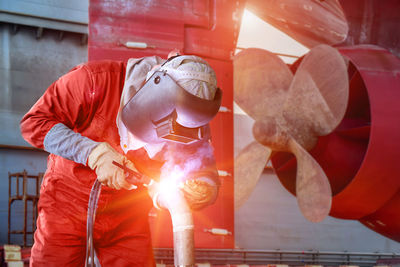 Man working in sculpture