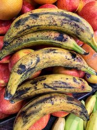 Full frame shot of multi colored fruits at market